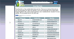 Desktop Screenshot of freesiteinfo.com